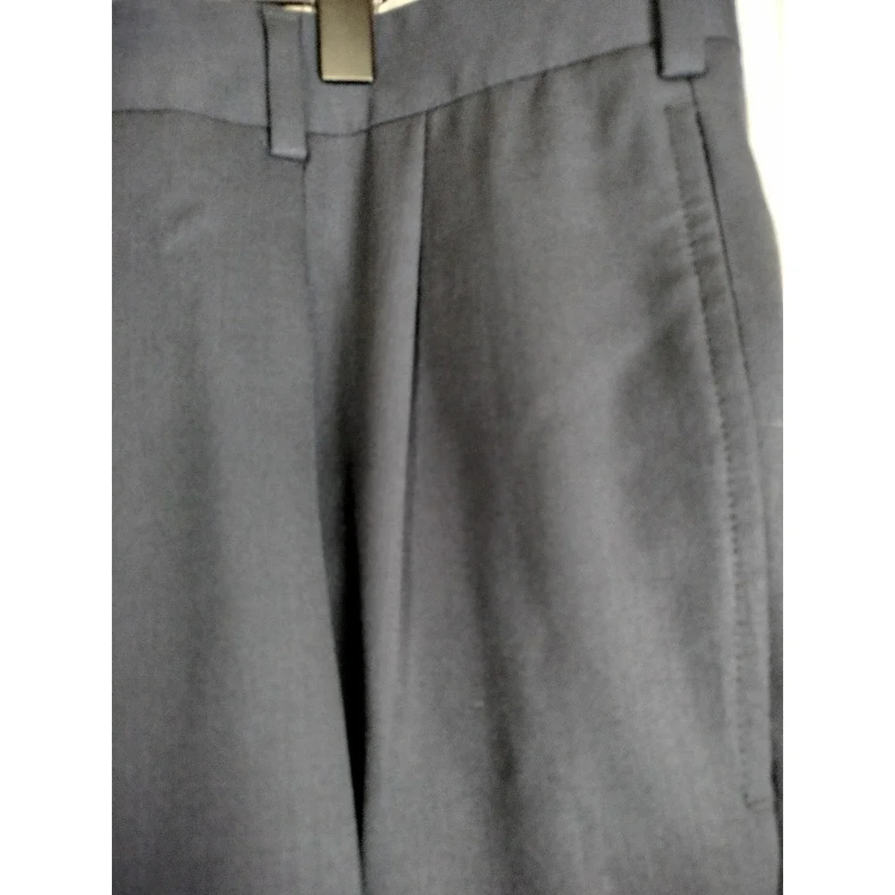NWT Jos A Bank Executive Collection Mens Pants 40R Navy Blue 100% Wool Pleated